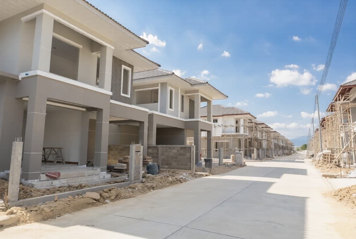 Housing development construction